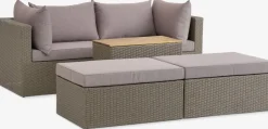 SOLNAEnsemble lounge modulable SOLNA 4 personnes naturel