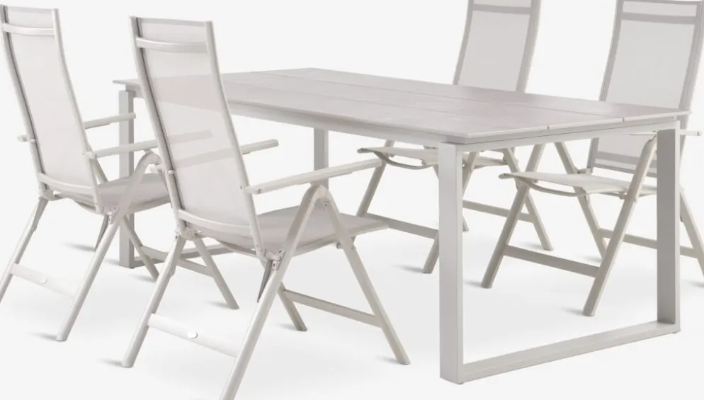 SONNERUP + LOMMASONNERUP L215 table + 4 LOMMA chaises beige