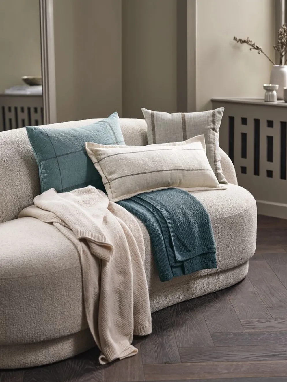 STENROSCoussin STENROS 45x45 gris/brun foncé