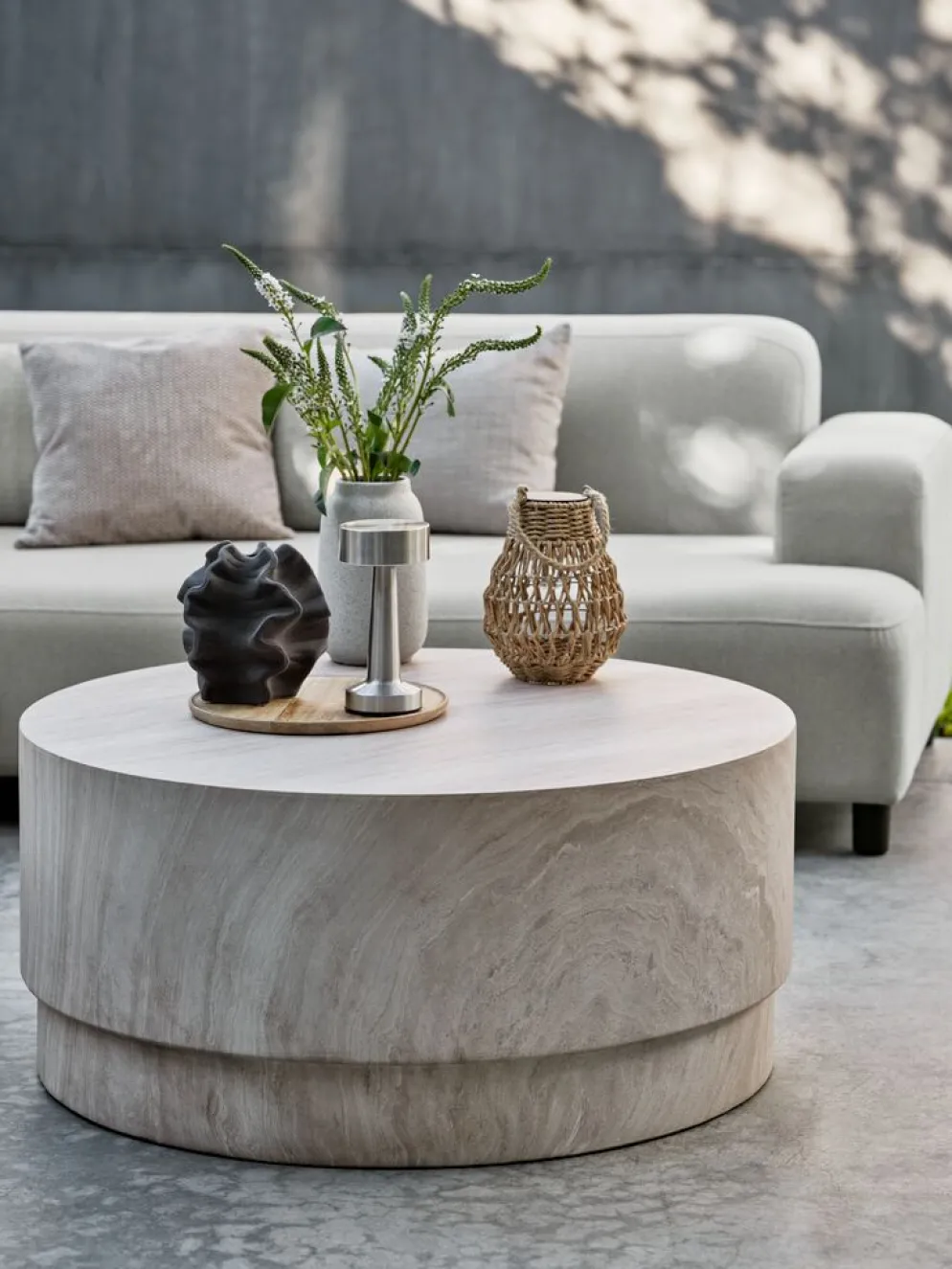 STORLIENTable lounge STORLIEN Ø90xH41 travertin