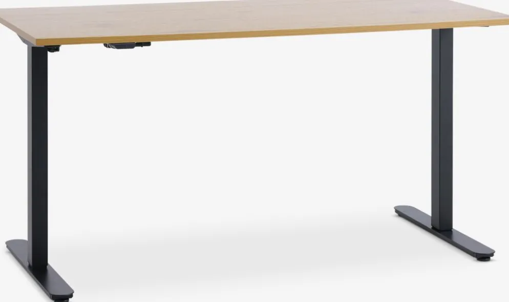 SVANEKEBureau à hauteur ajustable SVANEKE 70x140 coloris chêne/noir