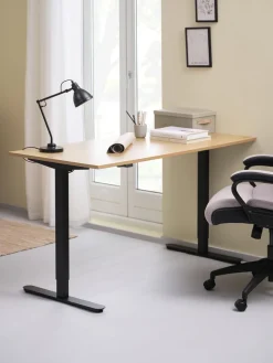 SVANEKEBureau à hauteur ajustable SVANEKE 70x140 coloris chêne/noir