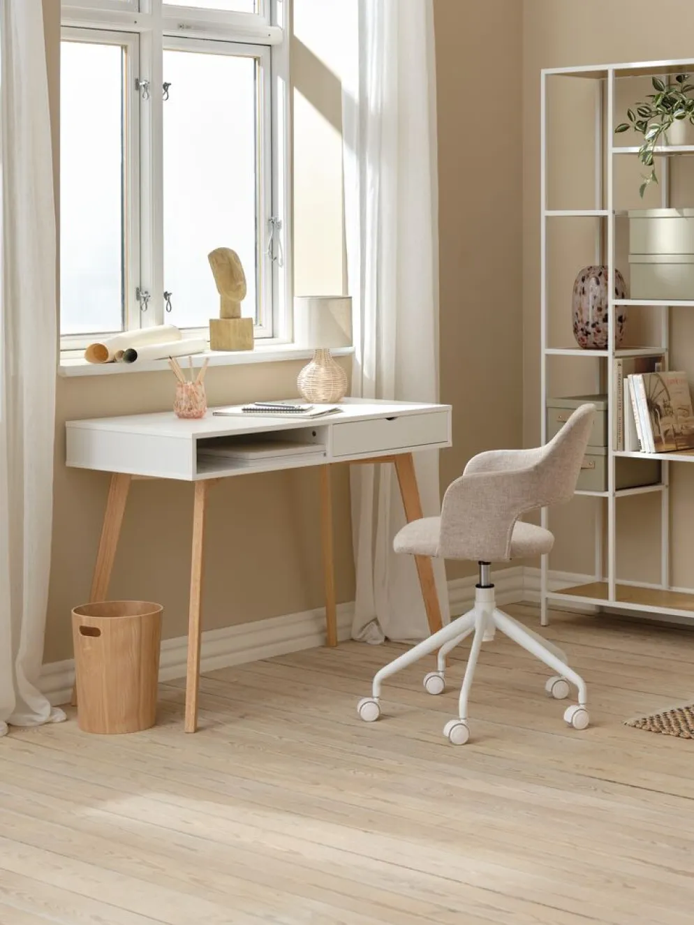 TAMHOLTBureau TAMHOLT 50x100 blanc/naturel