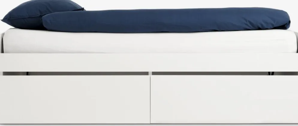 TANGBJERGLit a/rangement TANGBJERG 90/180x200 blanc
