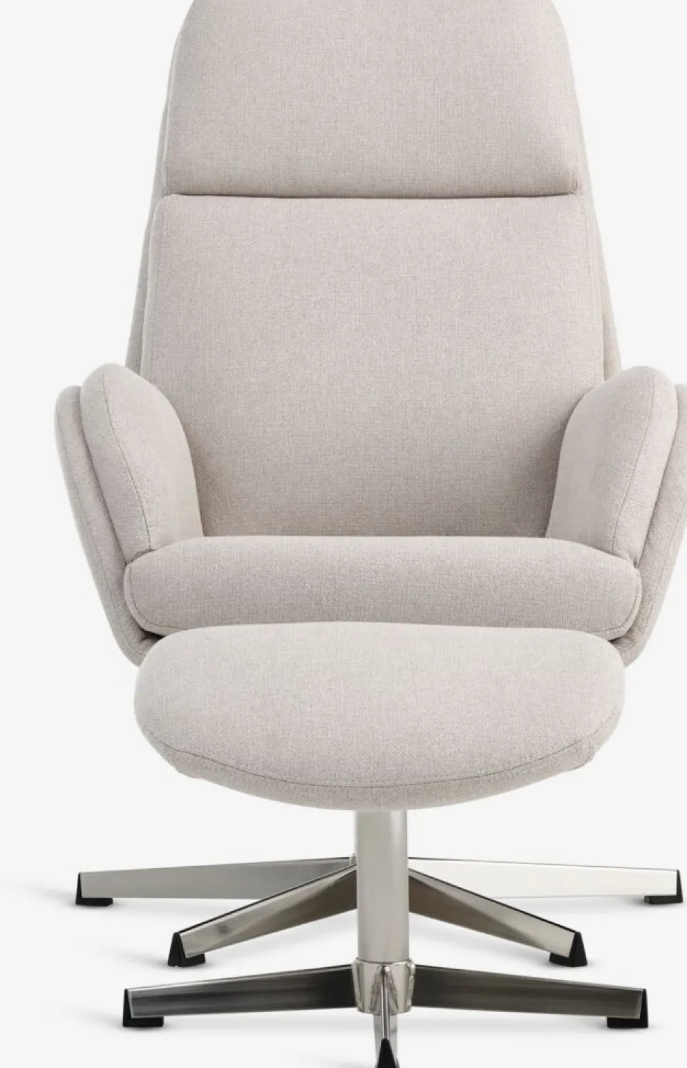 TANKEDALFauteuil inclinable a/repose-pieds TANKEDAL beige/chrome