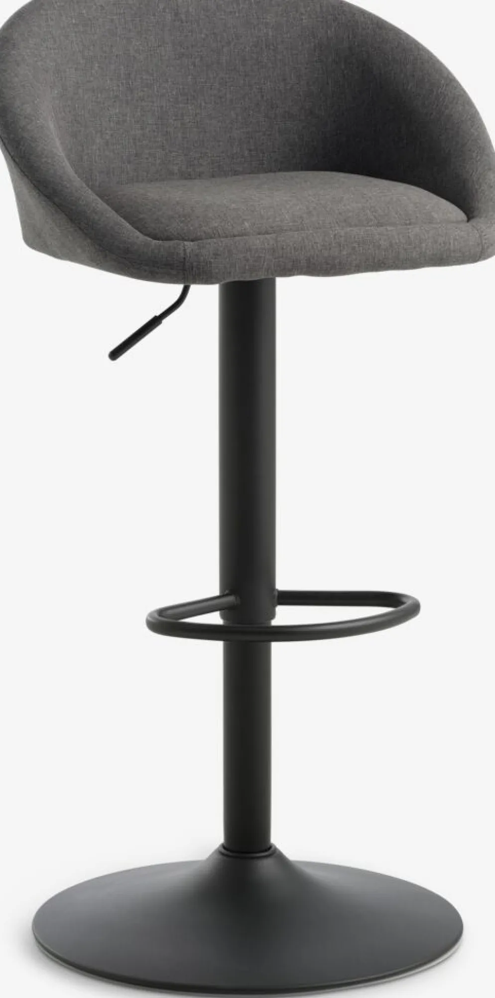 TAULOVChaise de bar TAULOV tissu gris/noir
