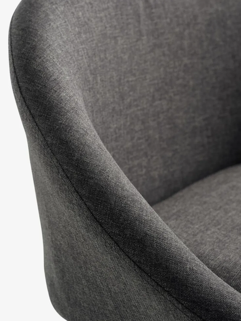 TAULOVChaise de bar TAULOV tissu gris/noir