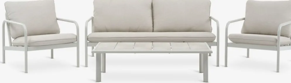 TEGLUMEnsemble lounge TEGLUM 4,5 personnes beige