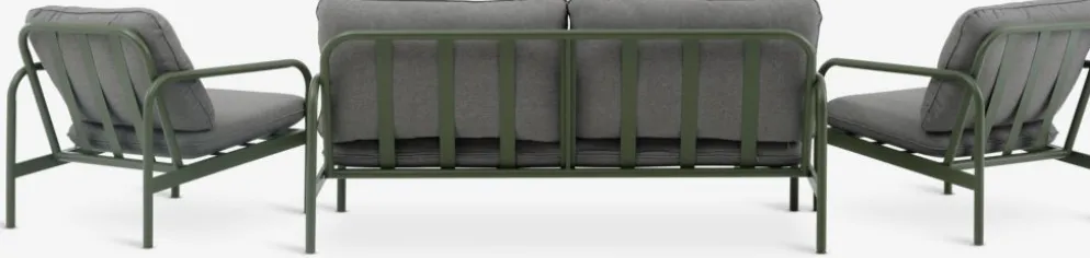 TEGLUMEnsemble lounge TEGLUM 4,5 personnes vert olive