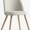 THORUPChaise THORUP tissu beige/coloris chêne naturel