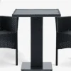 THY + AIDTTHY L60 table + 2 AIDT chaises noir