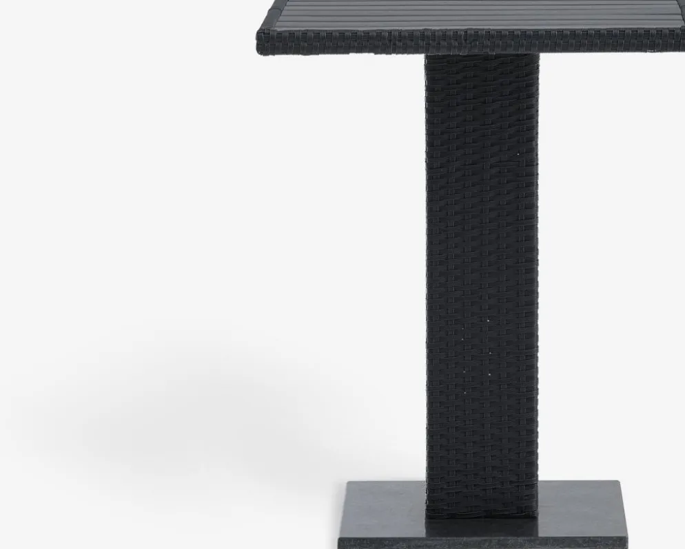 THY + GLOMFJORDTHY L60 table + 2 GLOMFJORD chaises noir