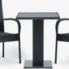 THY + GUDHJEMTHY L60 table + 2 GUDHJEM chaises noir