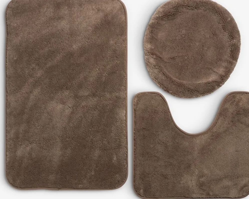 TIMSFORSBasicEnsemble tapis de bain TIMSFORS 3 pièces sable foncé
