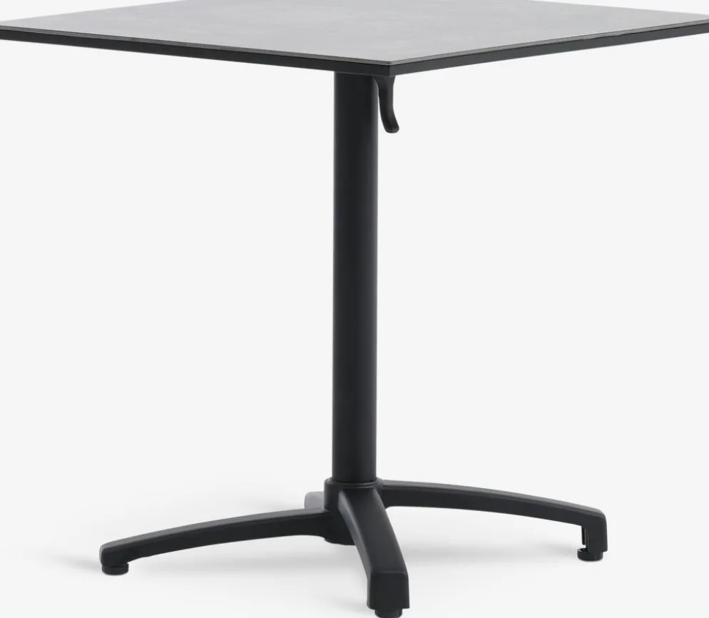 TIPMOSE + MELLBYTIPMOSE L70 table gris + 2 MELLBY chaises noir