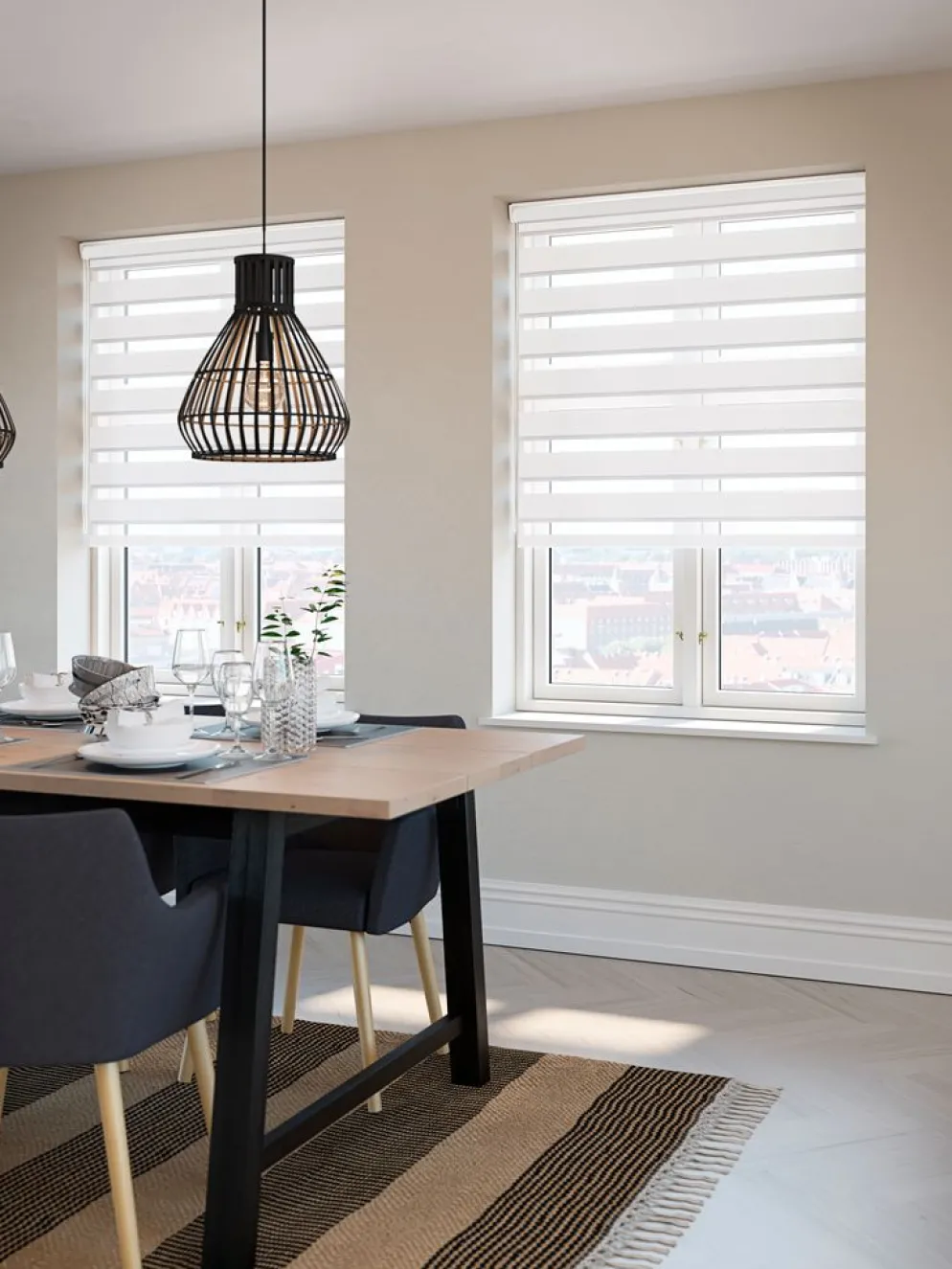 TOKEStore enrouleur Duo TOKE 45x180 avec cantonnière blanc