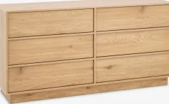 TRANUMCommode 3+3 tiroirs TRANUM coloris chêne