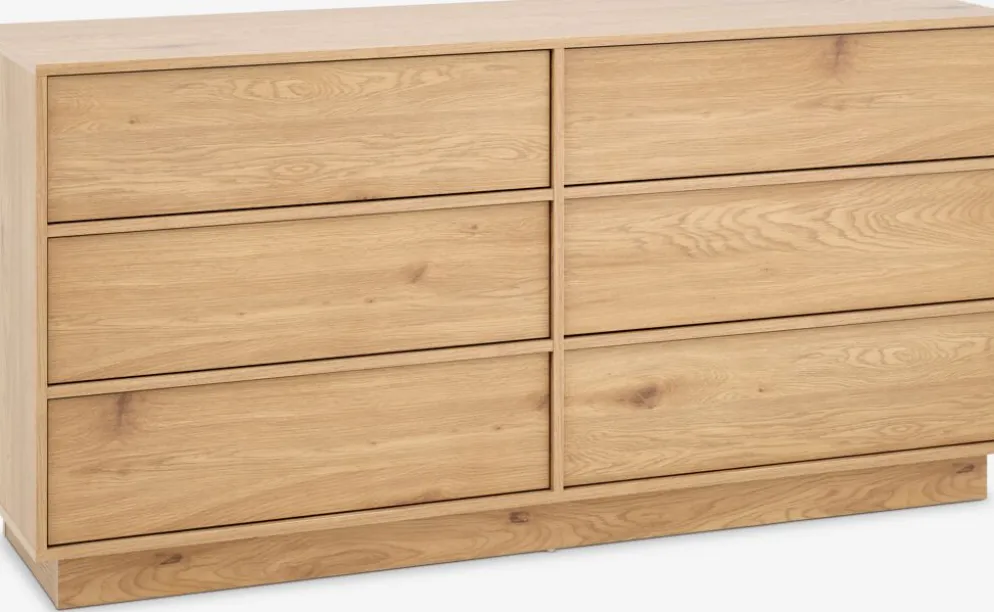 TRANUMCommode 3+3 tiroirs TRANUM coloris chêne