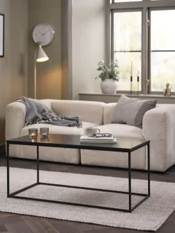 TROSTERUDTable basse TROSTERUD 50x100 coloris marbre/noir