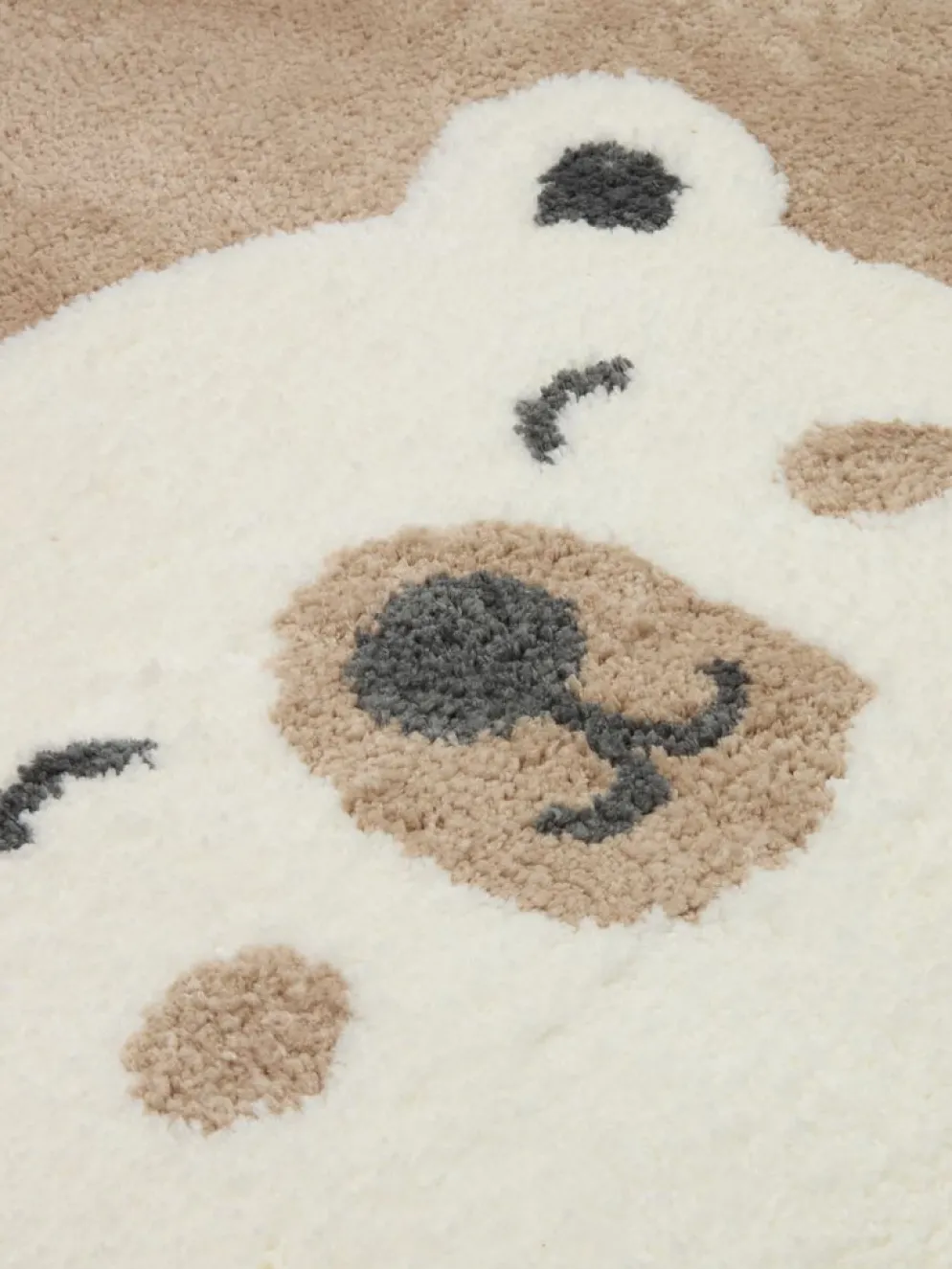 TURTTapis TURT Ø90 beige/blanc