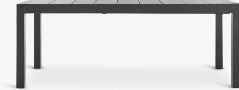 TYDAL + HEMSEDALTYDAL L208/272 table + 4 HEMSEDAL chaises noir