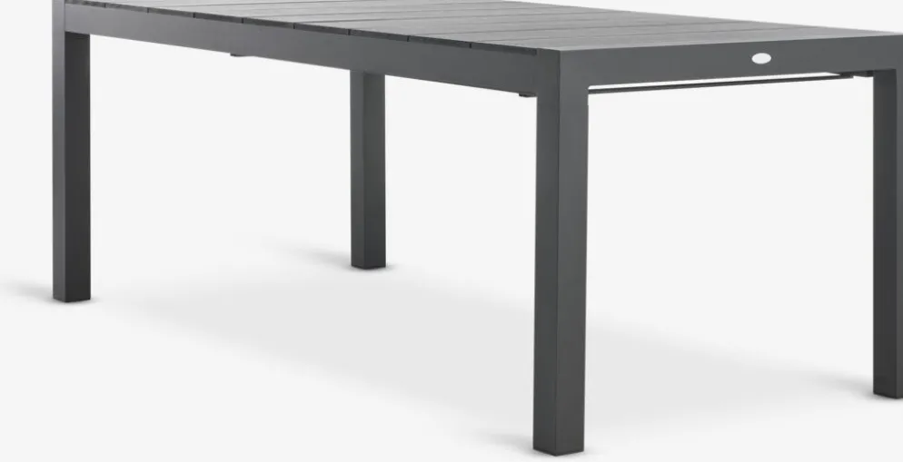 TYDAL + HEMSEDALTYDAL L208/272 table + 4 HEMSEDAL chaises noir