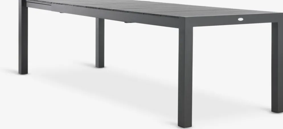 TYDAL + HEMSEDALTYDAL L208/272 table + 4 HEMSEDAL chaises noir