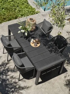 TYDALTable de jardin TYDAL l95xl208/272 noir