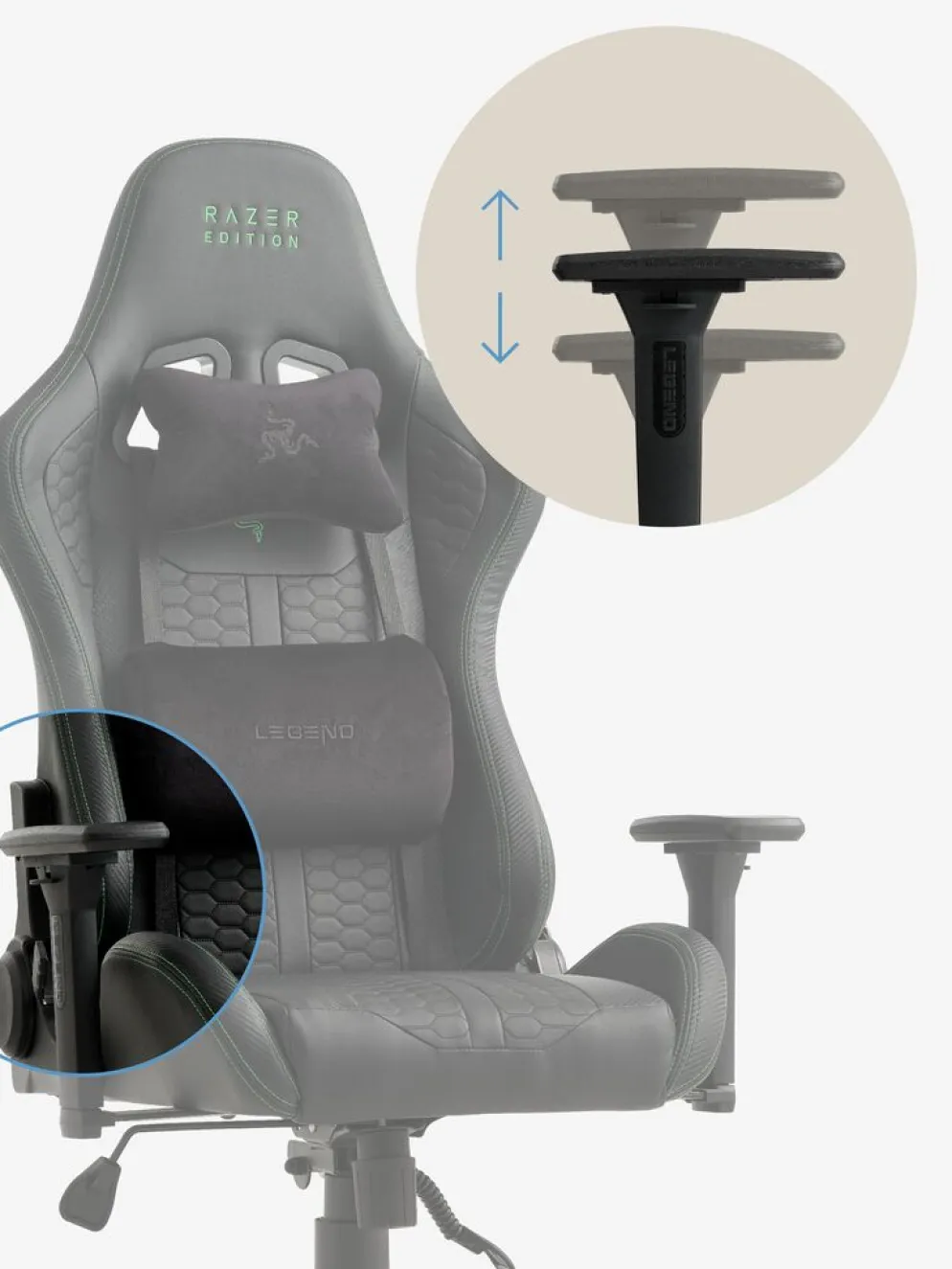 TYPE Z – RAZER EDITION™ BY LEGENDChaise gaming TYPE Z RAZER ed.™ LEGEND