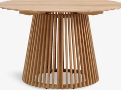 UDBYNEDER + NABEUDBYNEDER Ø120 table teck + 4 NABE chaises noir