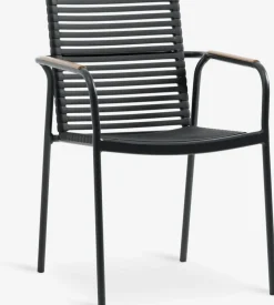UDBYNEDER + NABEUDBYNEDER Ø120 table teck + 4 NABE chaises noir