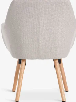 UDSBJERGFauteuil UDSBJERG tissu beige/chêne