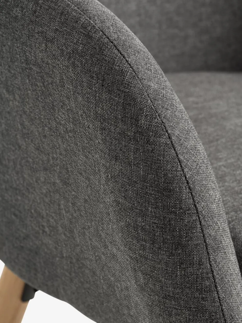 UDSBJERGFauteuil UDSBJERG tissu gris/chêne