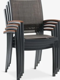 ULBJERG + SIRDALULBJERG L214/297 table eucalyptus + 4 SIRDAL chaises gris