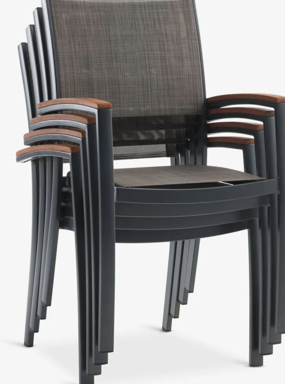 ULBJERG + SIRDALULBJERG L214/297 table eucalyptus + 4 SIRDAL chaises gris
