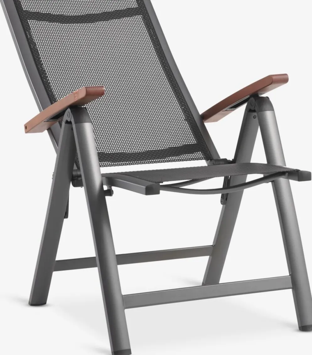 ULBJERG + SIRDALULBJERG L214/297 table eucalyptus + 4 SIRDAL chaises gris