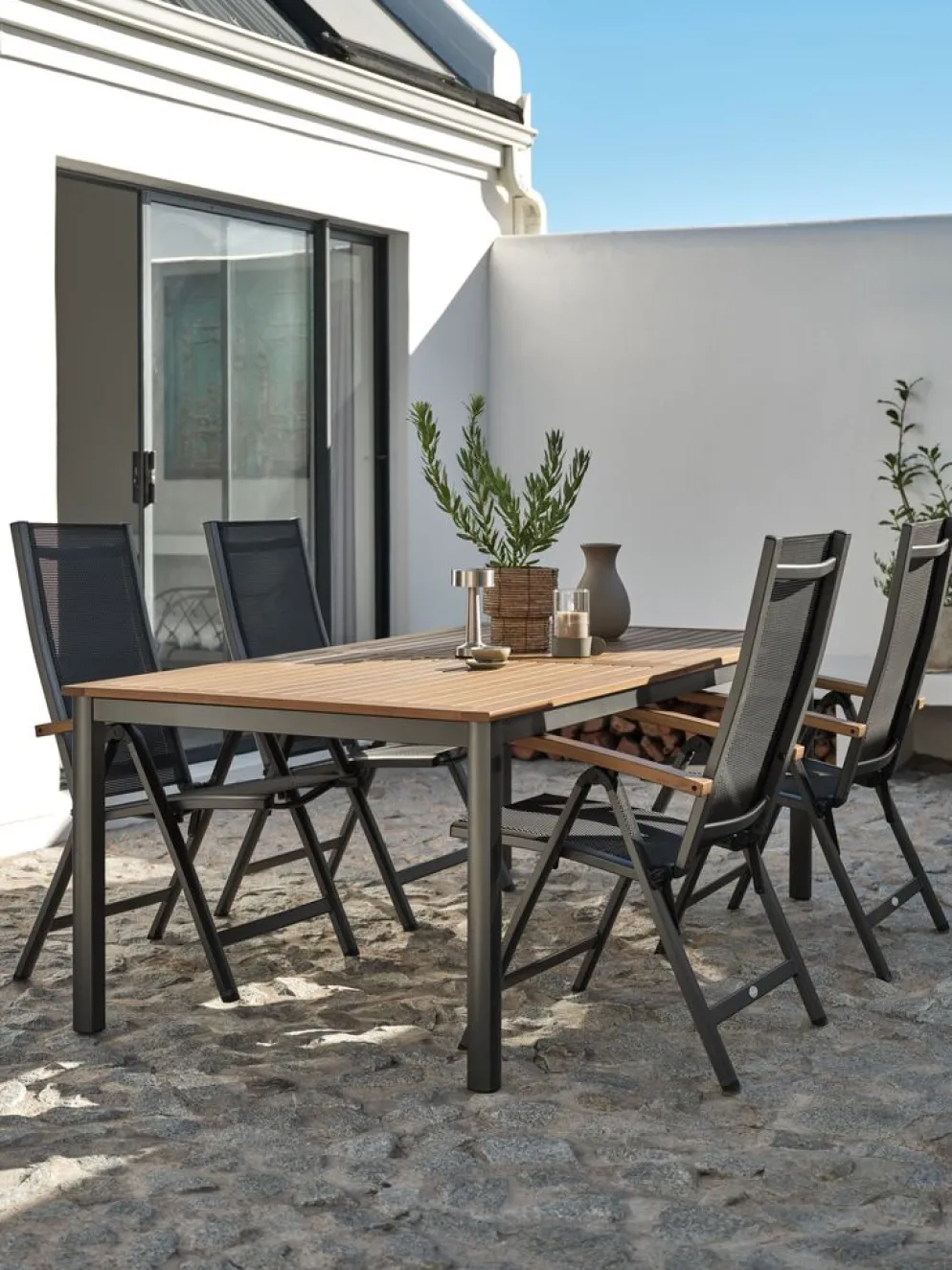 ULBJERGTable de jardin ULBJERG l99xl214/297 eucalyptus