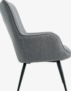 ULDUMFauteuil ULDUM tissu gris/noir