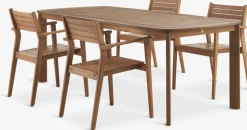 UVDAL + HAMRAUVDAL L223 table + 4 HAMRA chaises eucalyptus