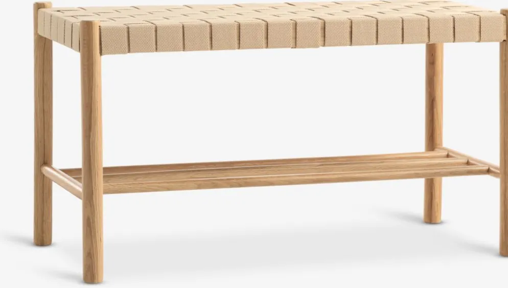 VADEHAVETBanc VADEHAVET avec étagère chêne naturel/naturel