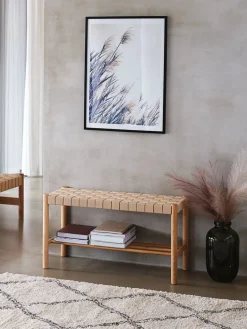 VADEHAVETBanc VADEHAVET avec étagère chêne naturel/naturel