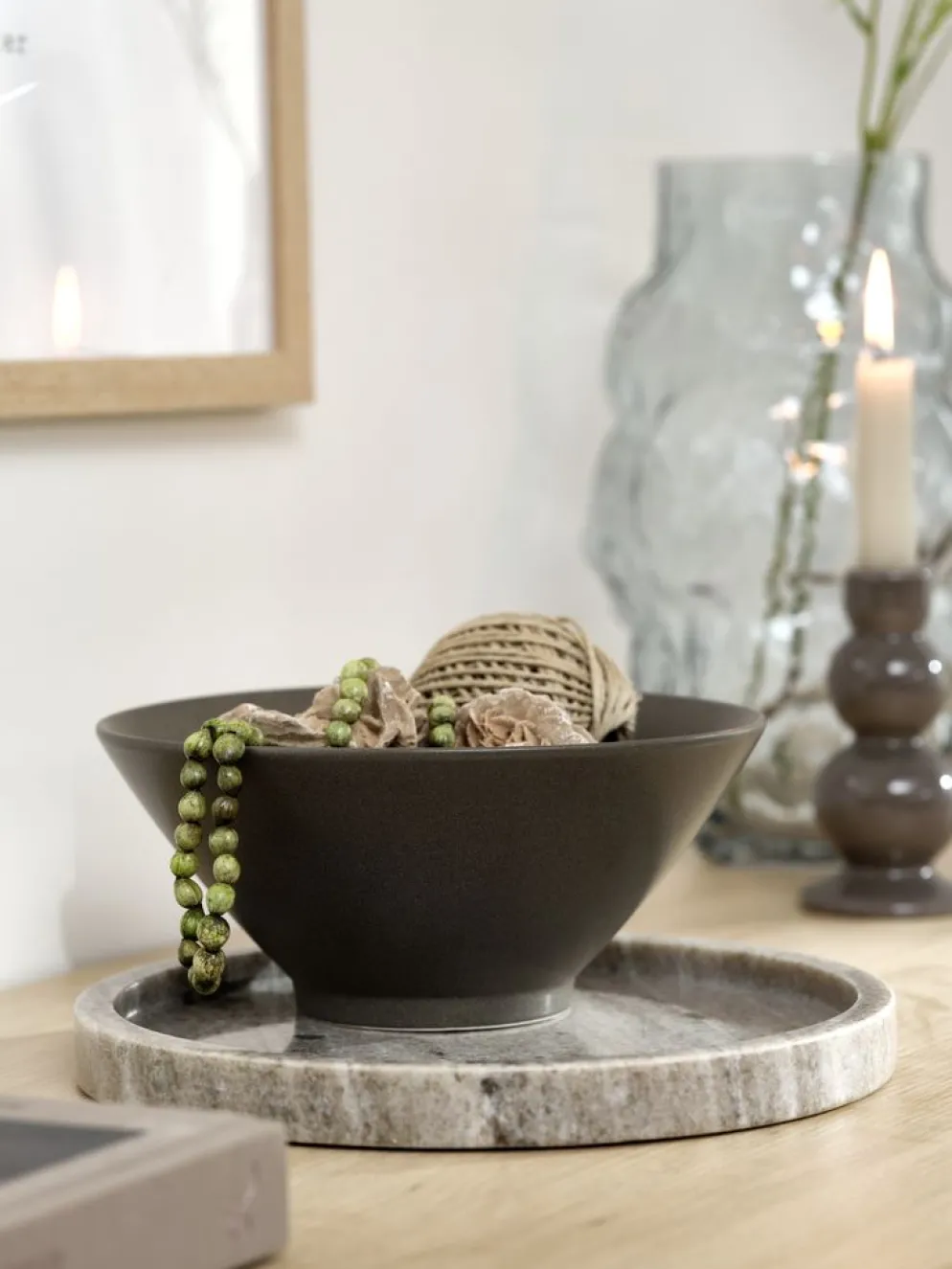 VALDEMARPlateau décoratif VALDEMAR Ø25cm marbre