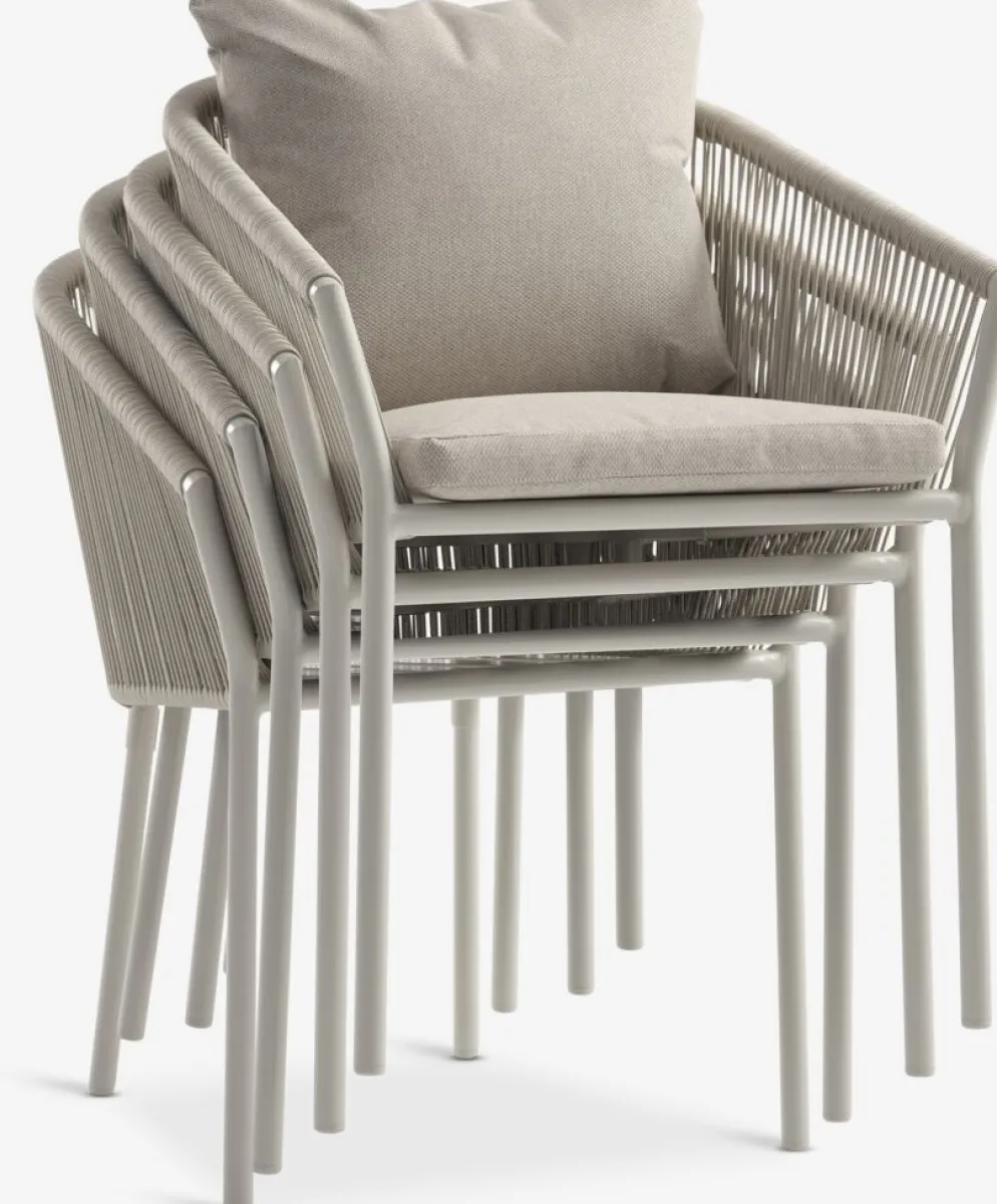 VAMDRUP + GILJAVAMDRUP Ø70 table + 2 GILJA chaises beige