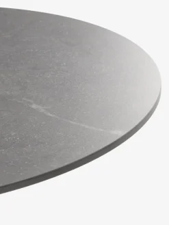 VAMDRUP + GLOMFJORDVAMDRUP Ø70 table gris + 2 GLOMFJORD chaises noir