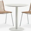 VAMDRUP + MIDDAGSBERGETVAMDRUP Ø70 table beige + 2 MIDDAGSBERGET chaises naturel