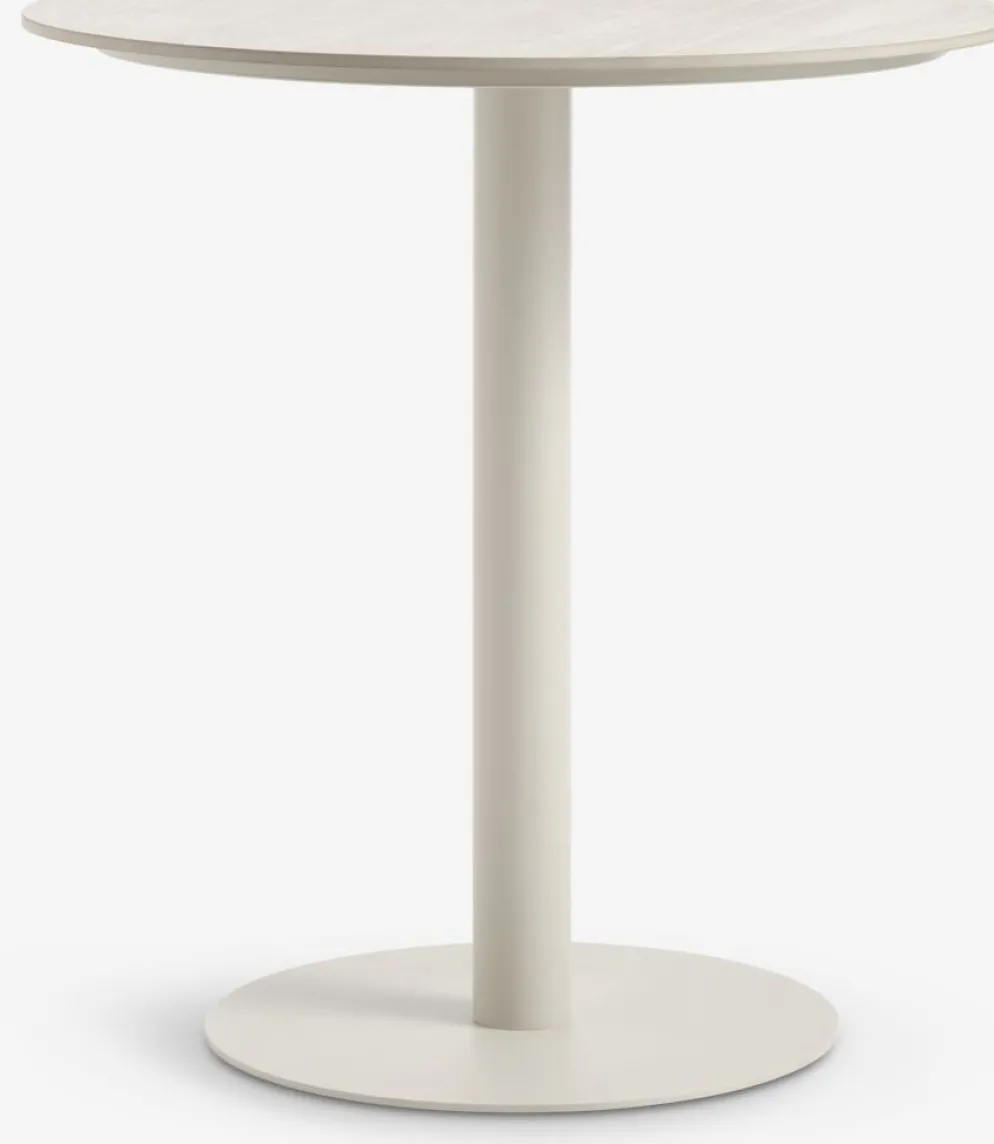 VAMDRUP + MIDDAGSBERGETVAMDRUP Ø70 table beige + 2 MIDDAGSBERGET chaises naturel