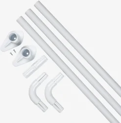 VARATringle à rideau douche VARA 90x90x90 blanc
