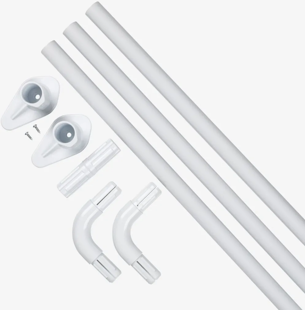 VARATringle à rideau douche VARA 90x90x90 blanc