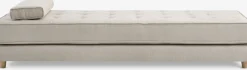 VARMARKBanquette VARMARK 190x76 a/cushion tissu beige/coloris chêne