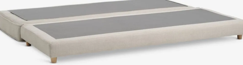 VARMARKBanquette VARMARK 190x76 a/cushion tissu beige/coloris chêne